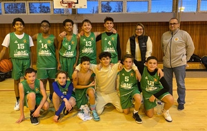 Victoire u15 123-28 contre Montataire coupe de l’Oise 