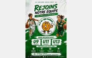 Rejoins les équipes U9, U11 et U13 pour la saison 2026-2027